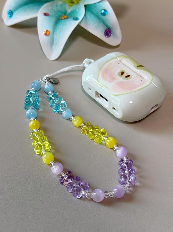 Drawwind Phone Charm Beaded Wristlet Strap Universal Cell Phone Lanyard Cute - Image 2