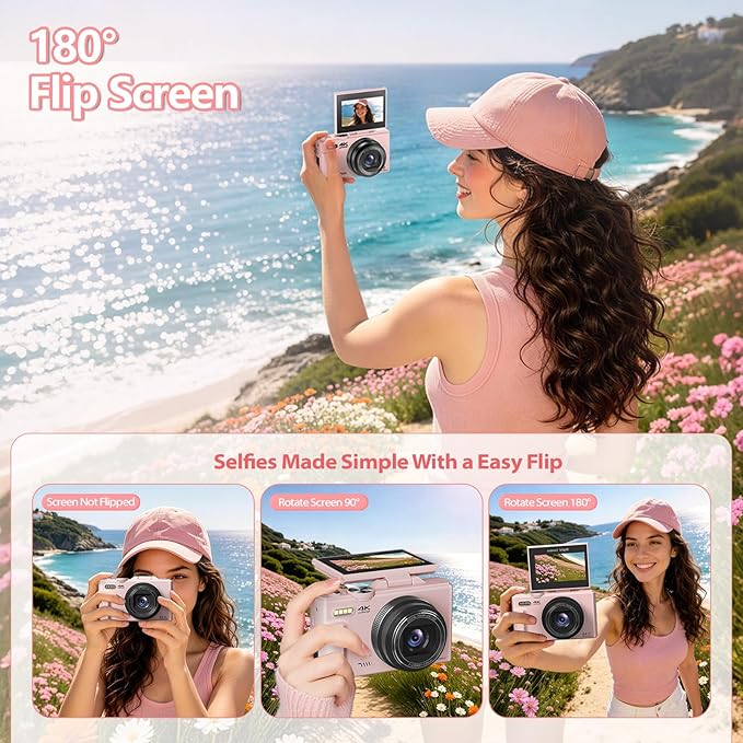 4K Digital Camera for Photography, 64MP Vlogging Camera for YouTube - Image 5