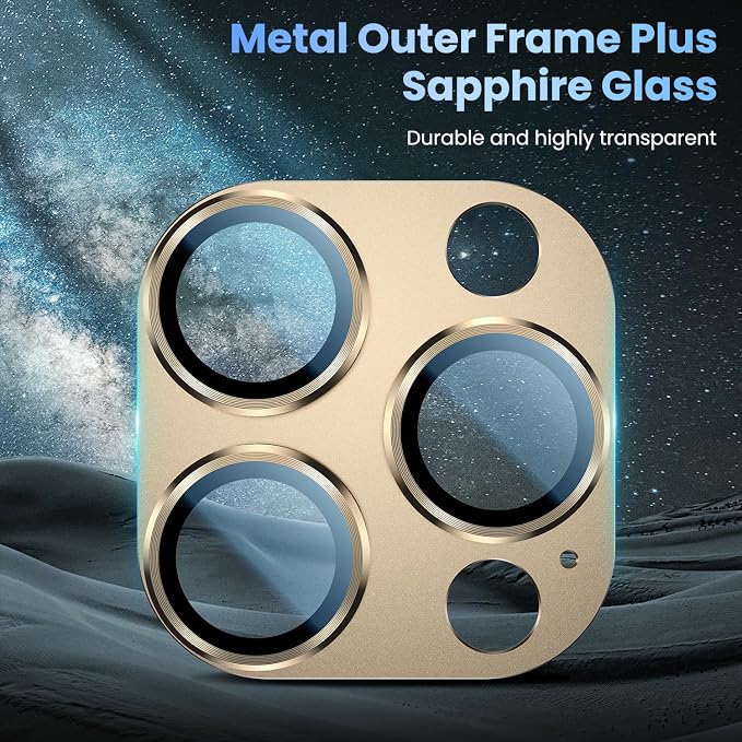 Uyiton Compatible with iPhone 16 Pro/iPhone 16 Pro Max Camera Lens Protector - Image 4