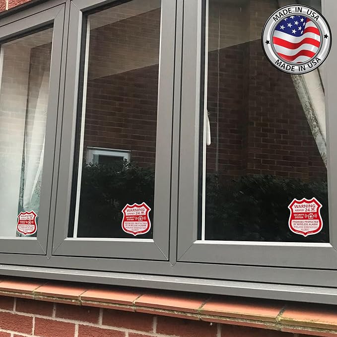 Psyfer® 6 Pack - Alarm Security Outdoor UV Waterproof Window Stickers - Image 4