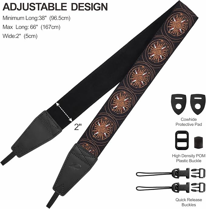 Padwa Lifestyle Brown Sun God Camera Strap - Image 6