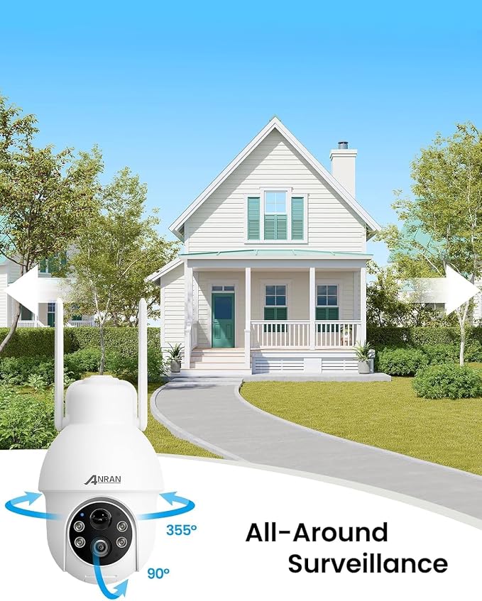 ANRAN 2K Solar Security Camera Outdoor Wireless, WiFi Camera Battery-Powered - Image 2