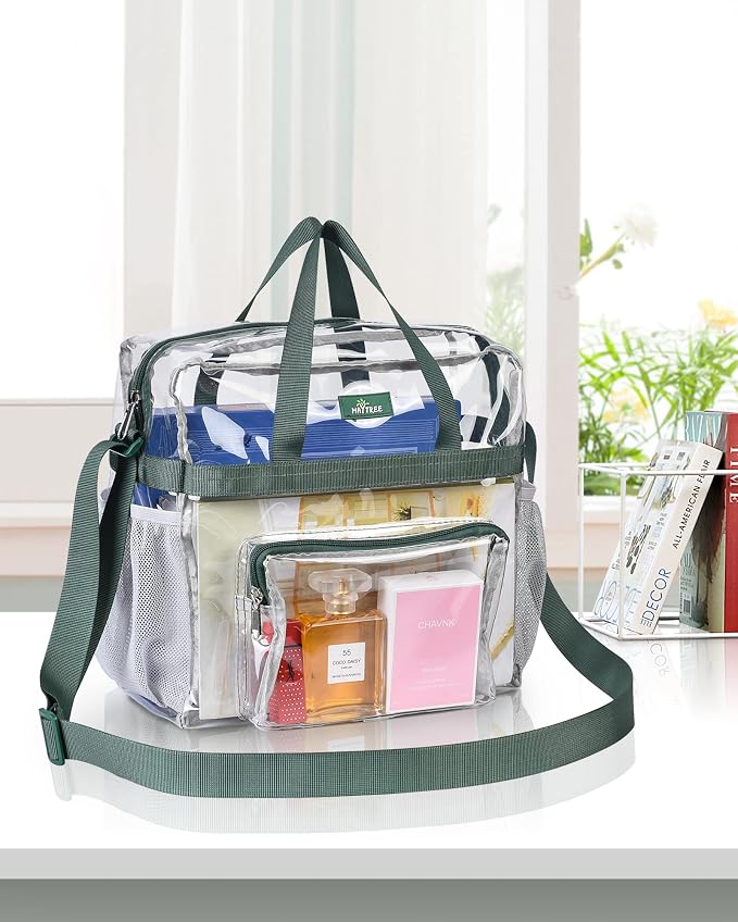 MAY TREE Clear Bag for Stadium Events 12×6×12 Clear Tote Lunch Bag - Image 6