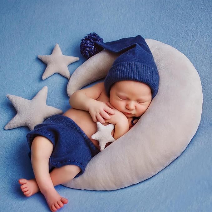 IGMaryBox Baby Moon Star Pillow Infant Posing Pillow Newborn Photography Prop - Image 4