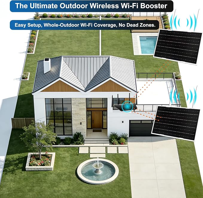 Solfie Solar Wi-Fi Extender Outdoor, Battery & Solar Powered, Wireless Signal - Image 2