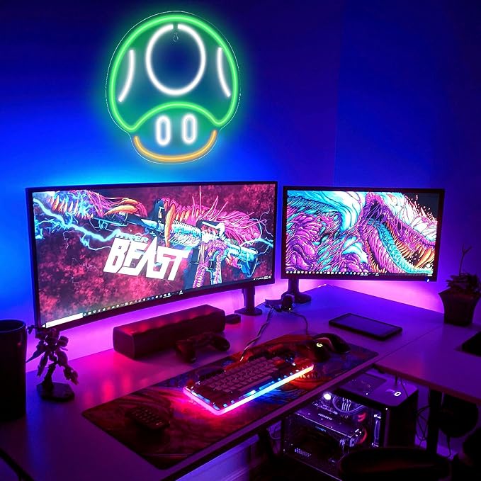 Kavaas Gaming Neon Sign, Mushroom Neon Sign - Image 2