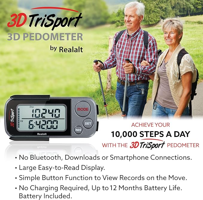 Realalt 3DTriSport 3D Walking Pedometer - Image 6