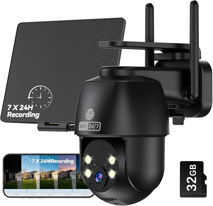 MUBVIEW 24/7 Continuous Recording Wireless Outdoor Security Camera, 2.4G WiFi by MUBVIEW