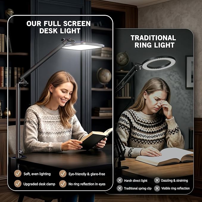 NiceVeedi 14" Soft Streaming Light, Dimmable Desk Ring Light - Image 6