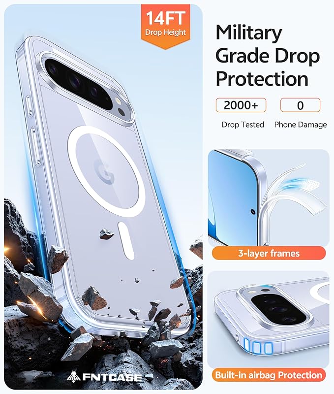 FNTCASE for Google Pixel 10 Pro Case: for Pixel 10 Case Anti Yellowing - Image 5