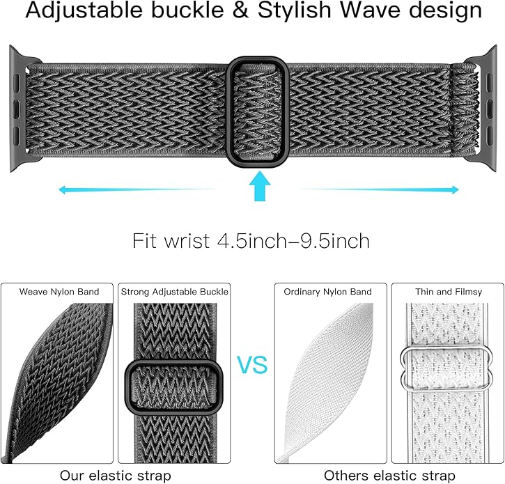 Lerobo Stretchy Nylon Solo Loop Band, Compatible - Image 3
