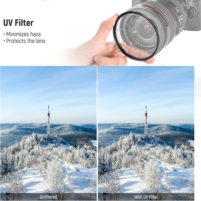 NEEWER 77mm UV/CPL/ND Lens Filter Kit, UV Protection + Circular Polarizing + - Image 5
