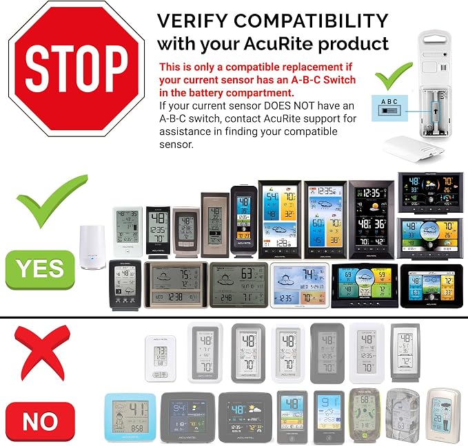 AcuRite Wireless Indoor Outdoor Temperature and Humidity Sensor - Image 2