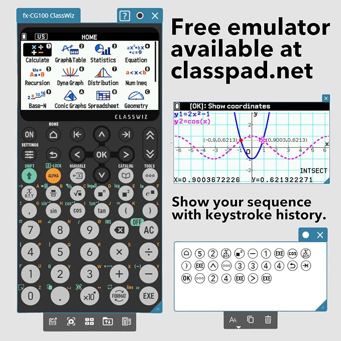Casio fx-CG100 ClassWiz® Color Graphing Calculator - Image 6