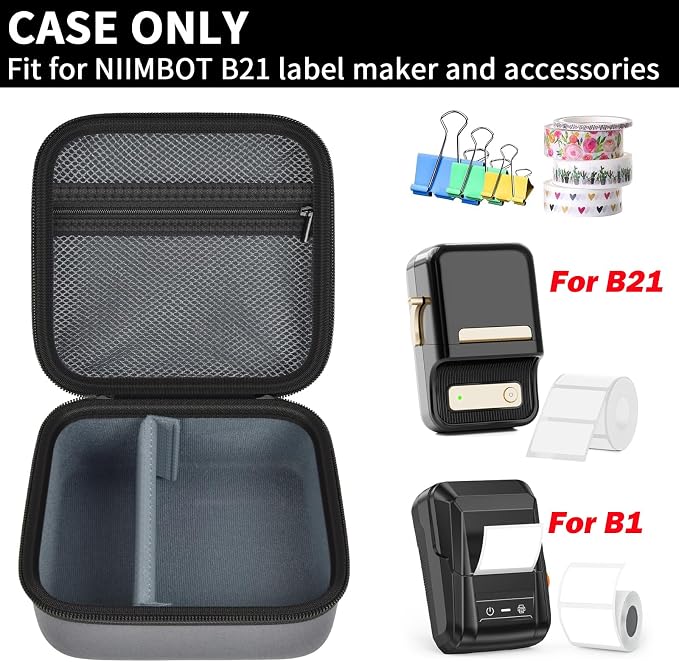 ALKOO Case Compatible with NIIMBOT B21 / B1 Label Maker Wireless Thermal Label - Image 2