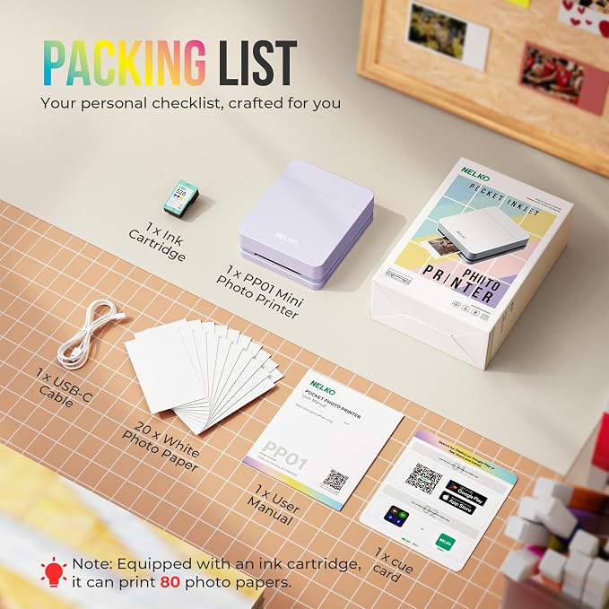 Nelko Photo Printer, 2x3 Portable Wireless Smartphone Printer, PP01 Mini Color - Image 9