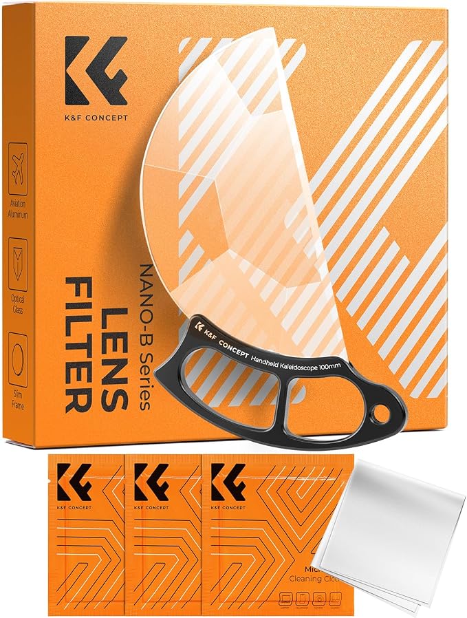 K&F CONCEPT 100mm Handheld Subtle Kaleidoscope Filter, Special Effects Filter by KFCONCEPT