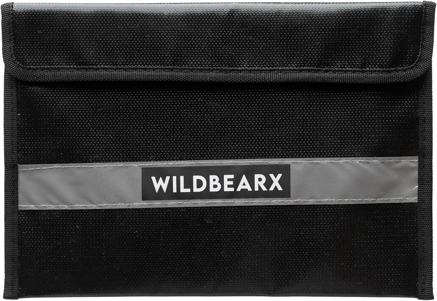 Fireproof and Waterproof Document Bag – 11" x 7.5" Fire Resistant Safe Storage Document Bags with Zipper Cash, Money, Passport, Files & Valuables – Home & Office Safety Bag