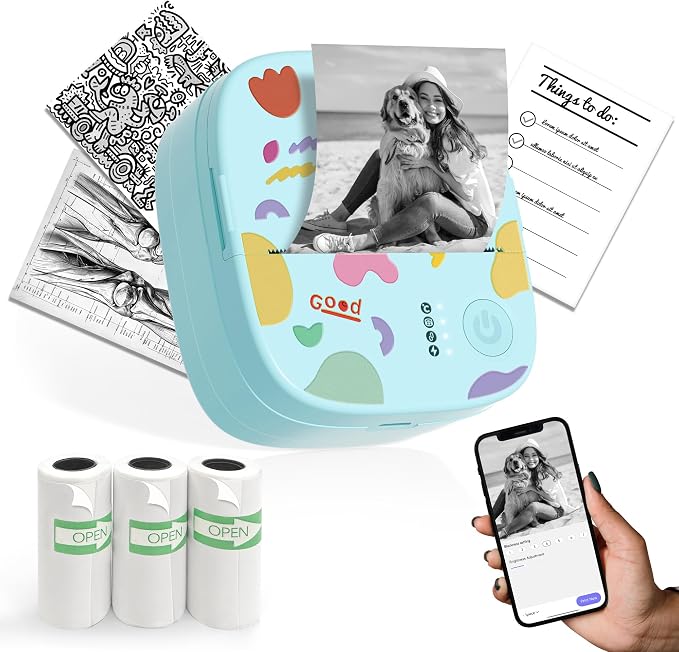 Mini Sticker Printer AHM2, Mini Thermal Printer by PrintJoyShareLove