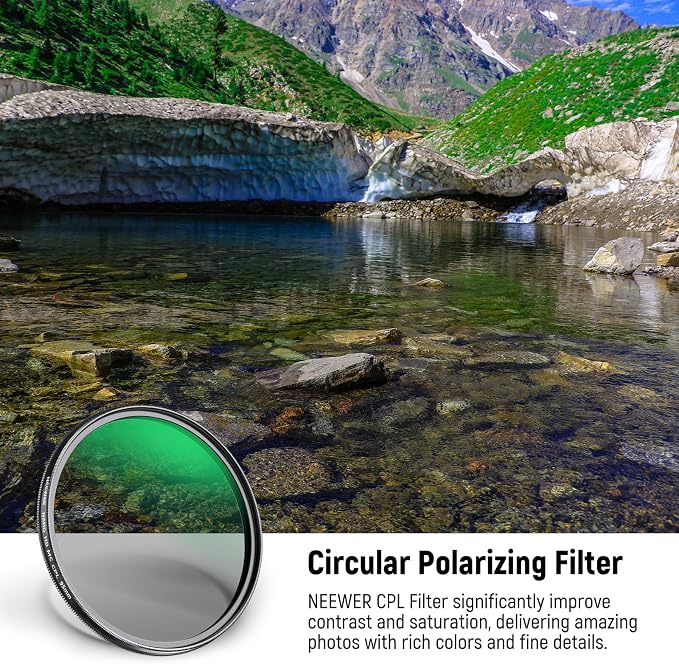 Neewer 95mm Polarizing Filter, 24 Layer Multi Resistant Nano Coated MC CPL - Image 2