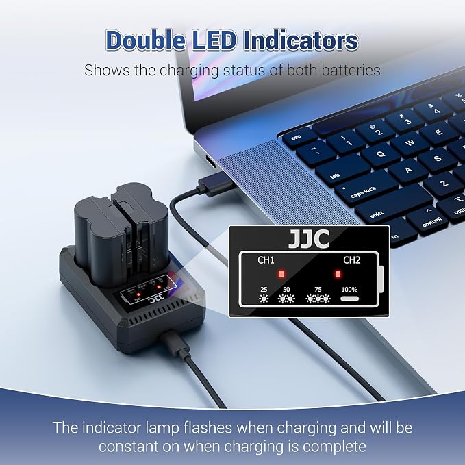 JJC NP-FW50 Battery Charger USB Dual Slot - Image 7