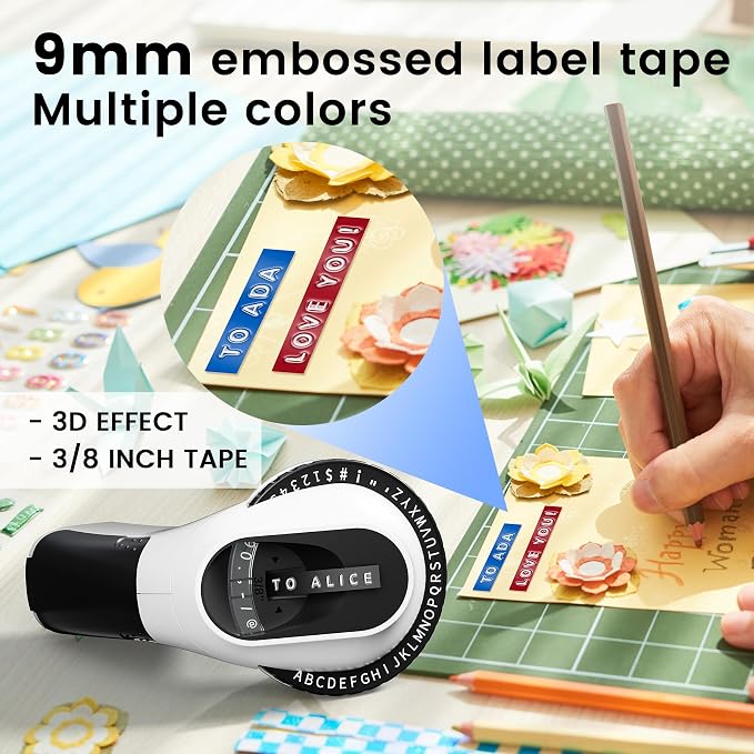 Zodzi Label Maker, Vintage Embossing Label Maker, Retro Embossed Label Maker - Image 2