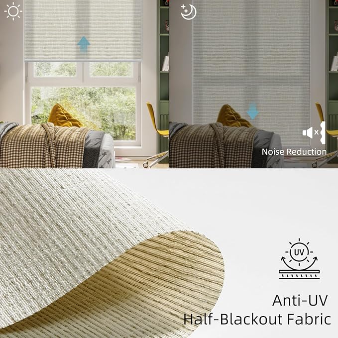 SmartWings Motorized Light Filtering Shades, Work - Image 5