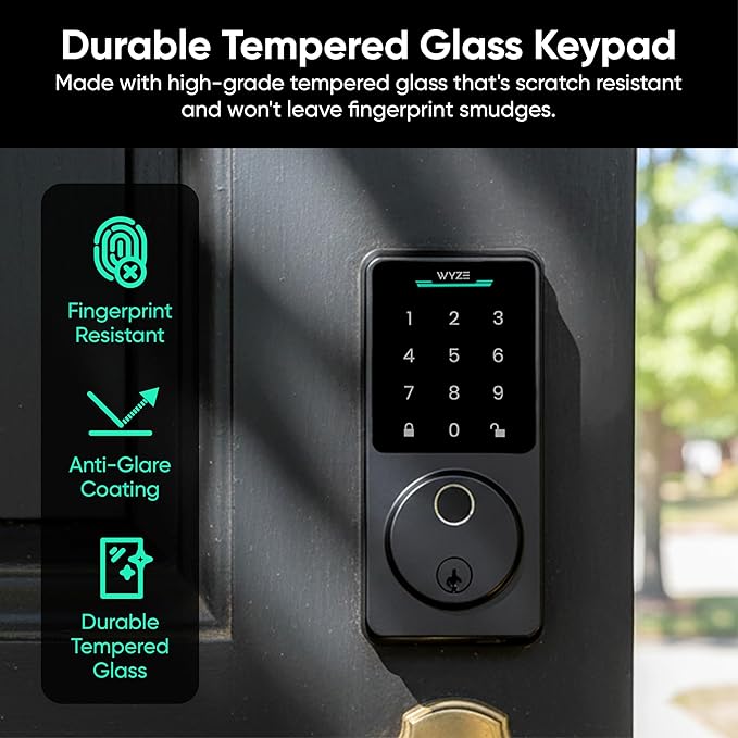 Wyze Auto-Lock Bolt v2, Fingerprint Keyless Entry Smart Lock, AI Learning - Image 6