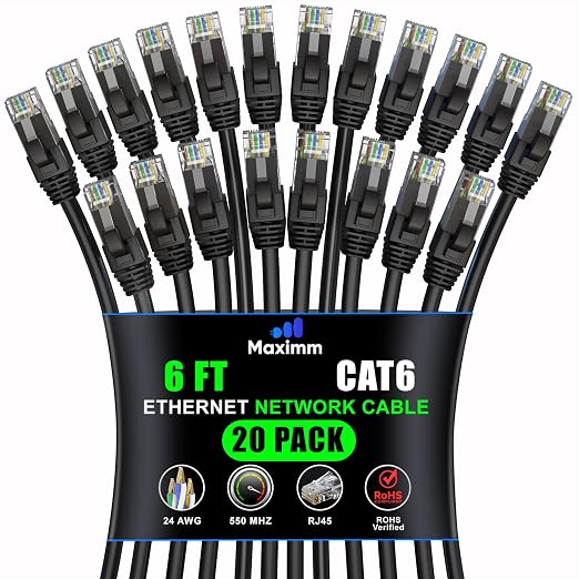 Maximm Cat 6 Ethernet Cable 6 ft by MaximmCable