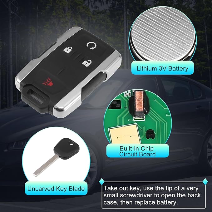 X AUTOHAUX M3N-32337100 315MHz Keyless Entry Remote Ignition Transponder Key Fob - Image 4