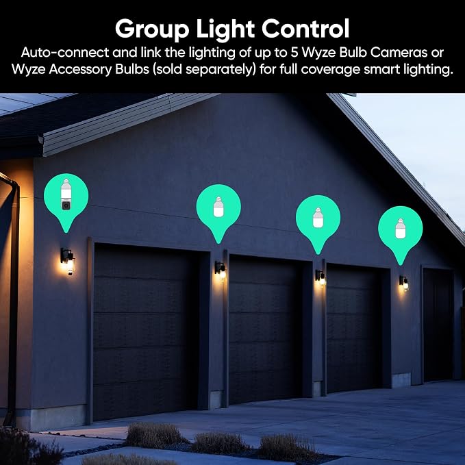 WYZE Bulb Cam - 2K HD Smart Light Bulb Security Camera - Image 9