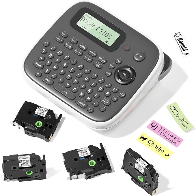 Vixic Label Makers, Label Maker Waterproof-Labels, D210S Label Maker Machine by Vixic