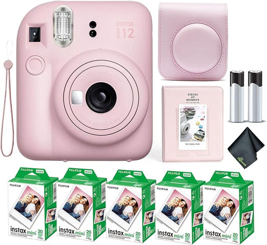 Fujifilm Instax Mini 12 Instant Camera Blossom Pink Bundle by FUJIFILM