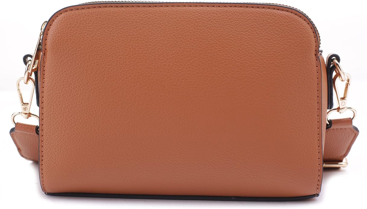 EVVE Crossbody Bags for Women Trendy Triple Zip Small Crossbody Camera Bag Purse - Image 3