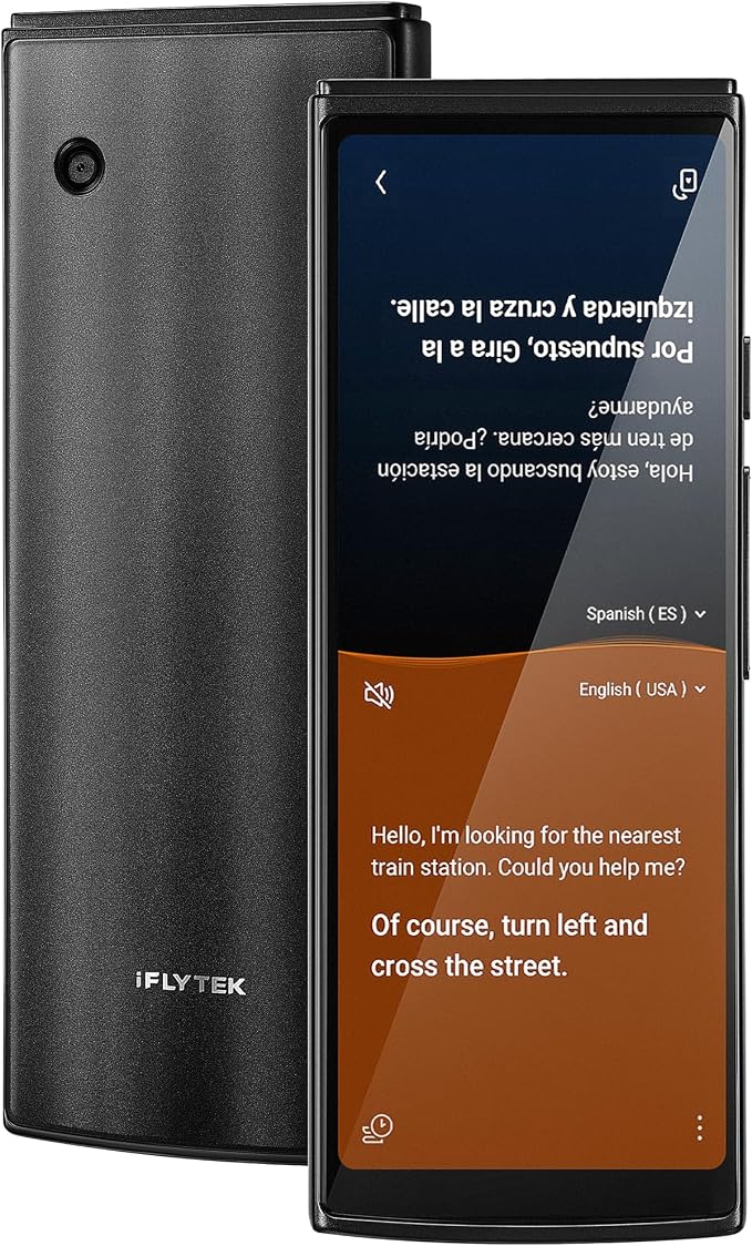 iFLYTEK AI Language Translator Device — 60 Languages, Real-Time Split-Screen & by iFLYTEK