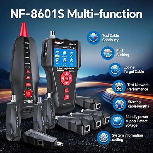 NOYAFA NF-8601W Network Cable Tester, LAN Ethernet Cable Tester RJ45 UTP STP - Image 4