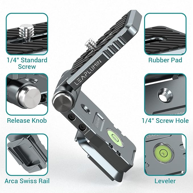 Foldable DSLR Camera L Bracket，Lightweight Camera L Bracket Vertical Horizontal - Image 6