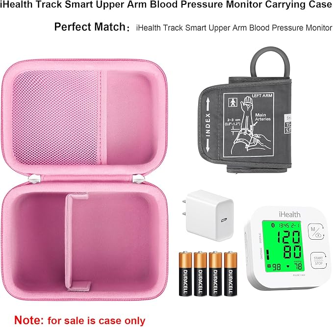 Elonbo Carrying Case for iHealth Track Smart Upper Arm Blood Pressure Monitor - Image 2