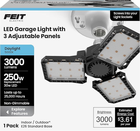 Feit Electric LED Garage Light, E26 Base, 000-Hour Lifetime by FeitElectricCompany