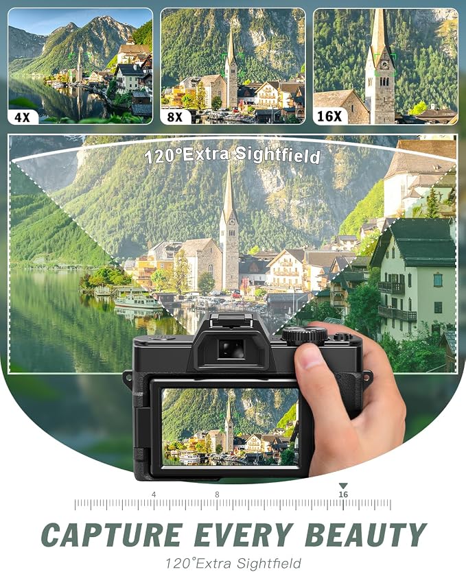 8K Digital Cameras for Photography, 64MP vlogging Camera - Image 2
