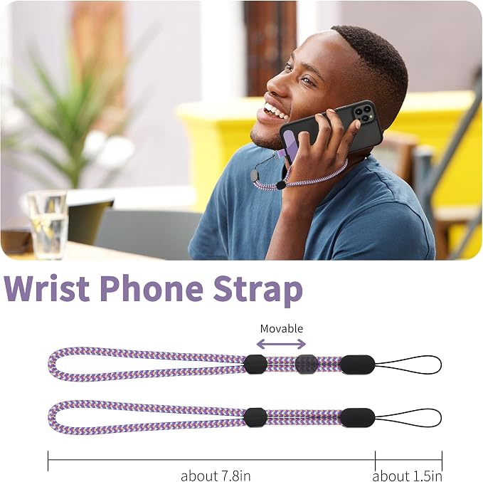 CACOE Phone Lanyard 2 Pcs-1 Pcs Adjustable Neck Strap, 2 Pads, Universal - Image 2