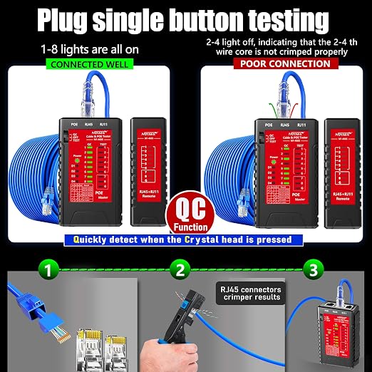 NF-468S RJ45 Network Cable Tester - Image 3