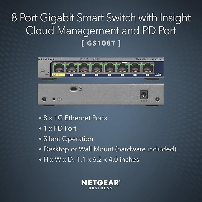 NETGEAR 8-Port Gigabit Ethernet Smart Switch - Image 2