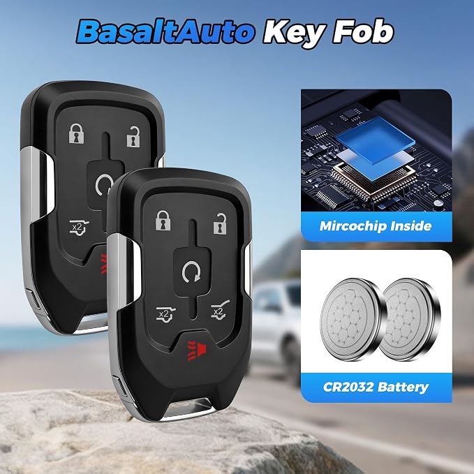 Smart Key Fob 2Pcs 13580802 315MHz HYQ1AA Keyless Entry Remote Start Control - Image 2