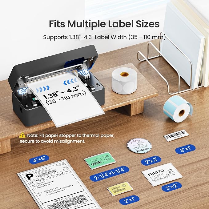 Bluetooth Thermal Shipping Label Printer, 4x6 Portable Thermal Label Printer - Image 3