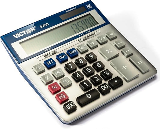Victor 6700 Large Desktop Calculator, 16-Digit LCD by Victor