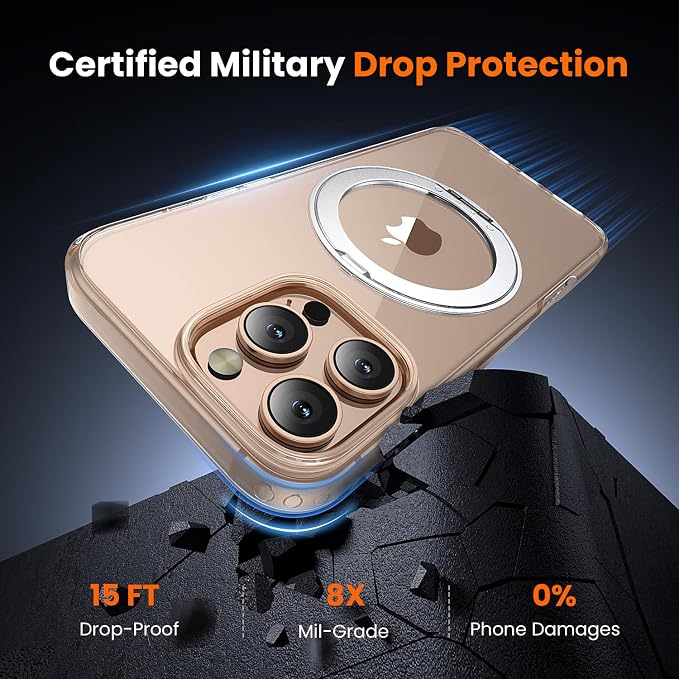 toushion 3 in 1 for iPhone 16 Pro Max Case Stand |Build in Kickstand, Screen - Image 3