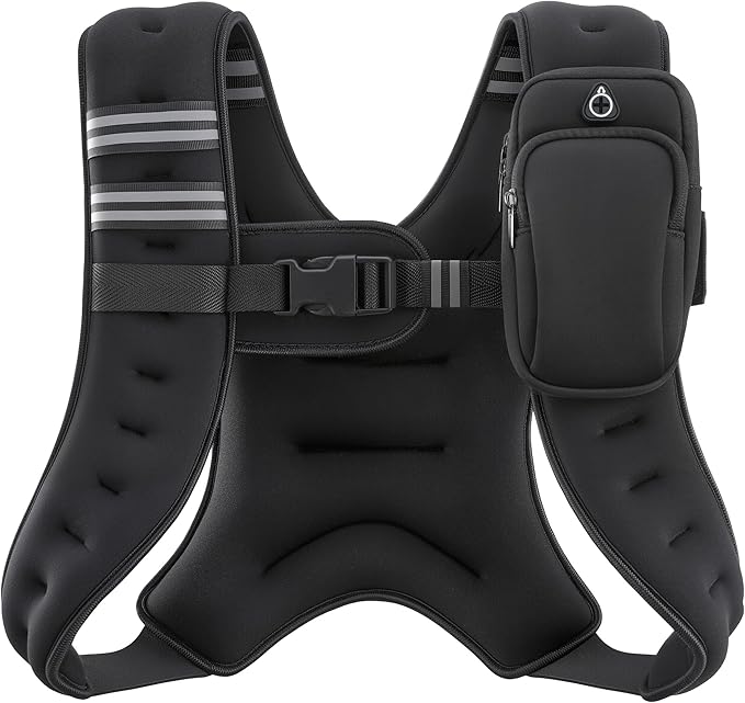 ZELUS Weighted Vest, 6lb/8lb/12lb/16lb/20lb/25lb/30lb Weight Vest by ZELUS