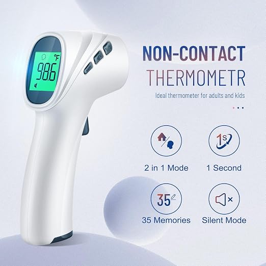 Touchless Thermometer for Adults, Digital Infrared Thermometer Gun - Image 2