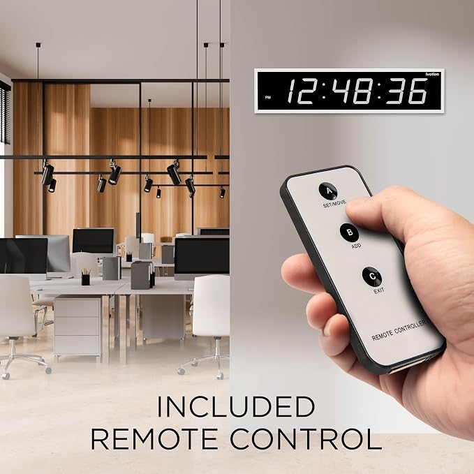 Ivation Oversized Large Digital Wall Clock - Image 5